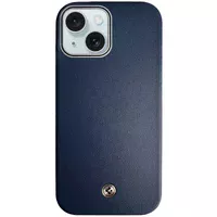 Чехол PC+Leather SGP with MagSafe для Apple iPhone 15 (6.1") Blue