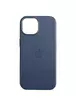 Шкіряний чохол Leather Case (AAA) з MagSafe and Animation для Apple iPhone 15 (6.1") Blue