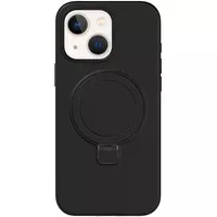 Чехол Silicone Case Full Protective NO LOGO with Ring для Apple iPhone 15 (6.1") Black