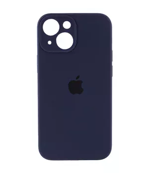 Чехол Silicone Case Full Camera Protective (AA) для Apple iPhone 15 (6.1") Темно-синий / Midnight blue