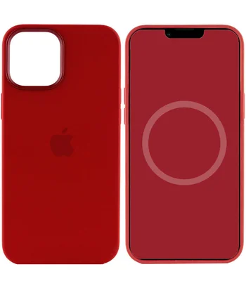 Чохол Silicone case (AAA) full with Magsafe and Animation для Apple iPhone 15 (6.1") Червоний / Guava