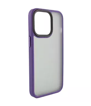 TPU+PC чехол Metal Buttons для Apple iPhone 15 (6.1") Темно-фиолетовый