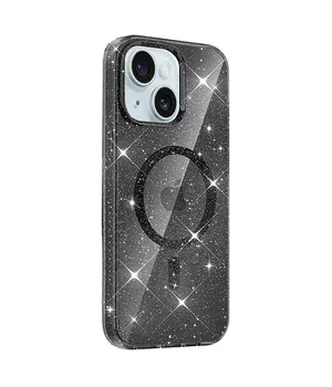 Чохол TPU Eclipse Sparkle (MagFit) для Apple iPhone 15 (6.1") Black