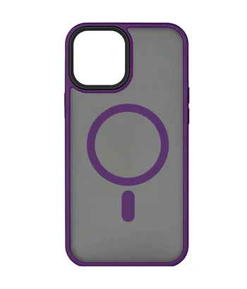 TPU+PC чохол Metal Buttons with MagSafe для Apple iPhone 15 (6.1") Темно-фіолетовий