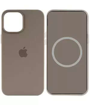 Чехол Silicone case (AAA) full with Magsafe and Animation для Apple iPhone 15 (6.1") Коричневый / Clay