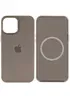 Чохол Silicone case (AAA) full with Magsafe and Animation для Apple iPhone 15 (6.1") Коричневий / Clay