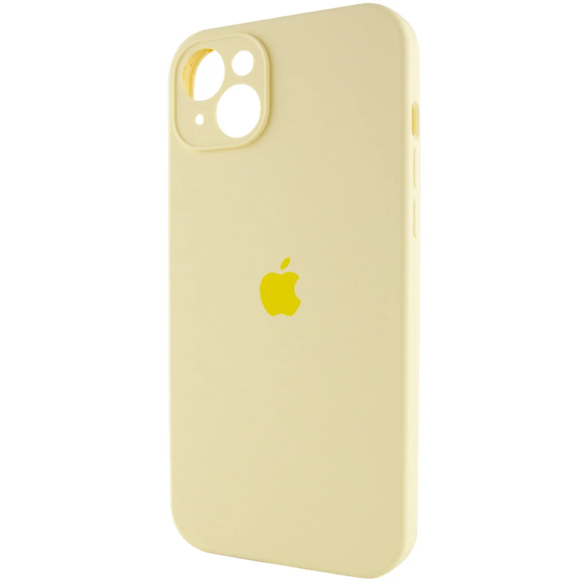 Чехол Silicone Case Full Camera Protective (AA) для Apple iPhone 15 (6.1") Желтый / Mellow Yellow