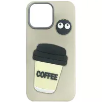 Чохол TPU Leather Toys для Apple iPhone 15 (6.1") Coffee / Sand