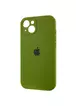 Чехол Silicone Case Full Camera Protective (AA) для Apple iPhone 15 (6.1") Зеленый / Dark Olive