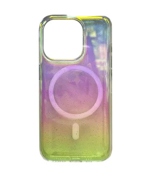 Чехол TPU Galaxy Sparkle (MagFit) для Apple iPhone 15 (6.1") Chroma+Glitter