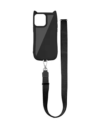 Чохол TPU GETMAN Cat with straps для Apple iPhone 15 (6.1") Black