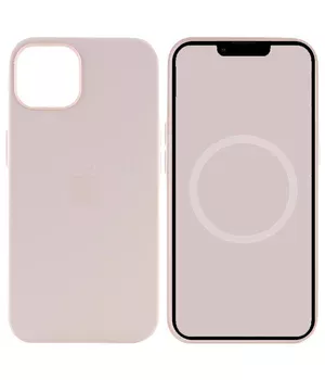 Чехол Silicone case (AAA) full with Magsafe and Animation для Apple iPhone 15 (6.1") Розовый / Light pink