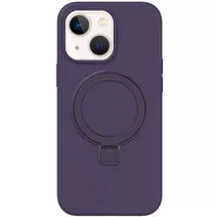 Чохол Silicone Case Full Protective NO LOGO with Ring для Apple iPhone 15 (6.1") Purple