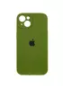 Чехол Silicone Case Full Camera Protective (AA) для Apple iPhone 15 (6.1") Зеленый / Dark Olive