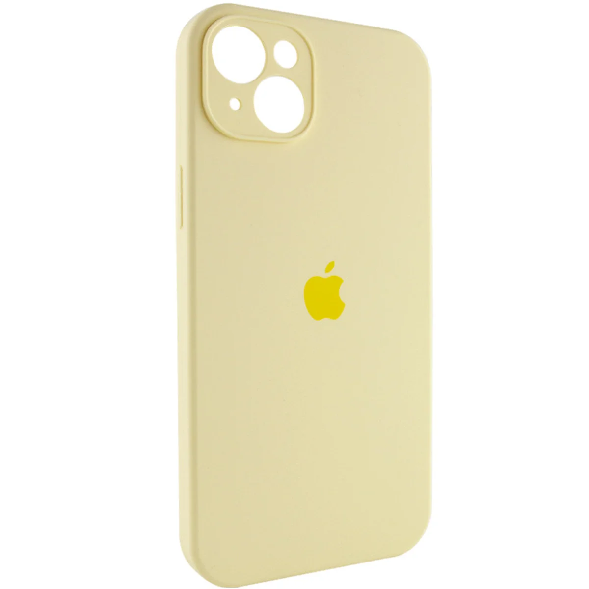 Чехол Silicone Case Full Camera Protective (AA) для Apple iPhone 15 (6.1") Желтый / Mellow Yellow