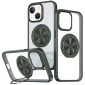 TPU+PC чохол Metal Ring with MagSafe для Apple iPhone 15 (6.1") Зелений