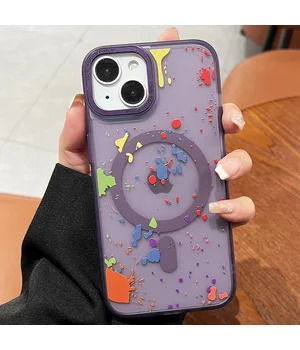 Чохол TPU+PC Flush with MagSafe для Apple iPhone 15 (6.1") Dark purple