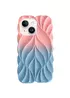 TPU чехол Leaf для Apple iPhone 15 (6.1") Pink / Blue