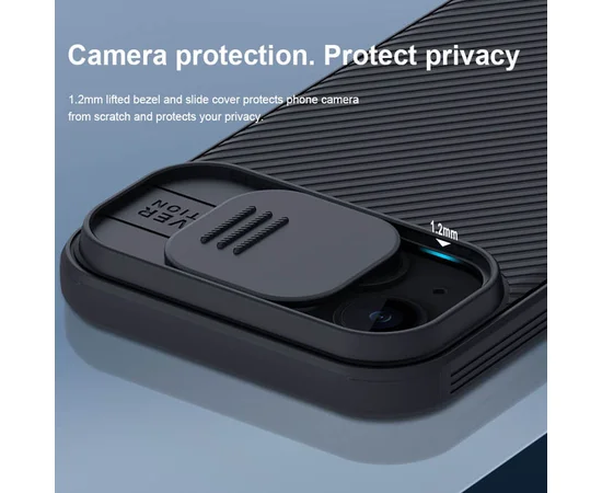 Карбонова накладка Nillkin CamShield Pro для Apple iPhone 15 (6.1") Black