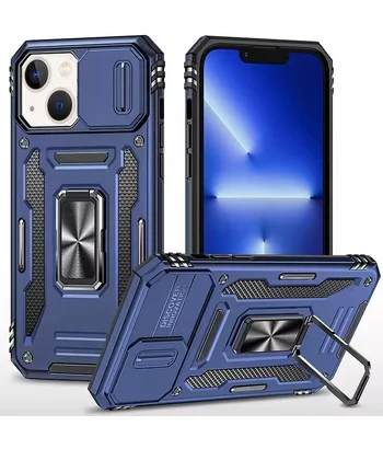 Удароміцний чохол Camshield Army Ring для Apple iPhone 15 (6.1") Синій / Navy