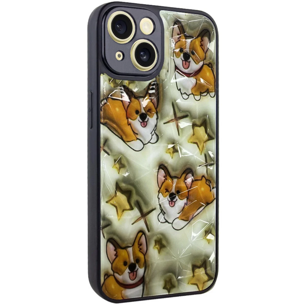 TPU+PC чехол Prisma Plushie для Apple iPhone 15 (6.1") Corgi