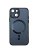 Чехол TPU+Glass Sapphire Midnight with MagSafe для Apple iPhone 15 (6.1") Черный / Black