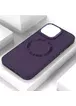 TPU чехол Bonbon Metal Style with MagSafe для Apple iPhone 15 (6.1") Фиолетовый / Dark Purple
