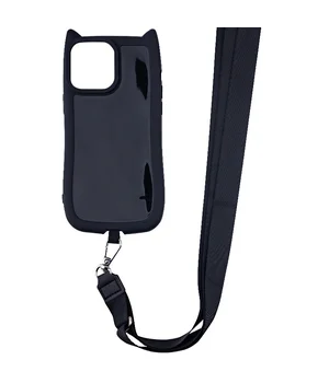 Чехол TPU GETMAN Cat with straps для Apple iPhone 15 (6.1") Black
