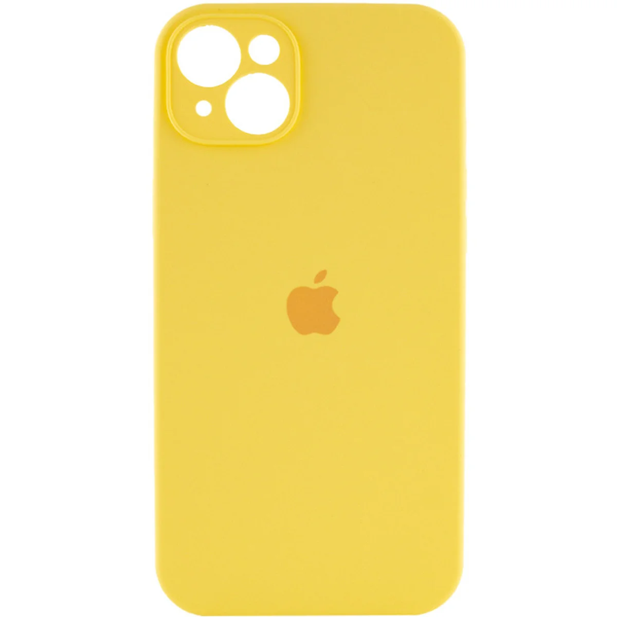 Чехол Silicone Case Full Camera Protective (AA) для Apple iPhone 15 (6.1") Желтый / Yellow