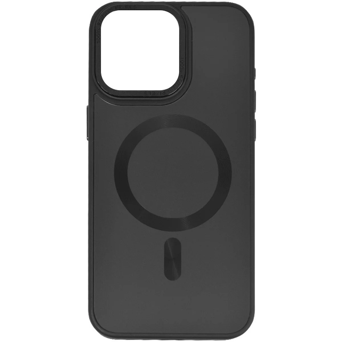 Чохол TPU+Glass Sapphire Midnight Open Camera with MagSafe для Apple iPhone 15 (6.1") Чорний / Black