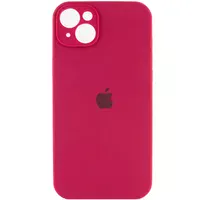 Чохол Silicone Case Full Camera Protective (AA) Apple iPhone 15 (6.1") Червоний / Rose Red