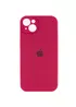 Чехол Silicone Case Full Camera Protective (AA) для Apple iPhone 15 (6.1") Красный / Rose Red