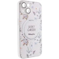 TPU+PC чохол Secret Garden with MagSafe для Apple iPhone 15 (6.1") White