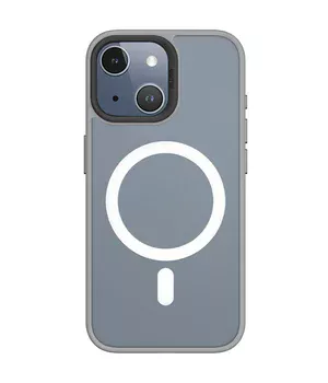 TPU+PC чохол Blueo Skin Friendly Frosted with MagSafe для Apple iPhone 15 (6.1") Сірий