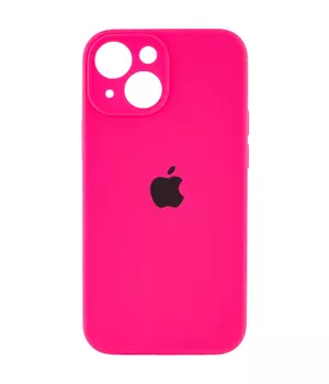 Чехол Silicone Case Full Camera Protective (AA) для Apple iPhone 15 (6.1") Розовый / Barbie pink