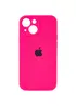 Чехол Silicone Case Full Camera Protective (AA) для Apple iPhone 15 (6.1") Розовый / Barbie pink