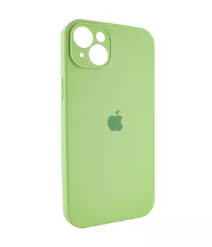 Чехол Silicone Case Full Camera Protective (AA) для Apple iPhone 15 (6.1") Мятный / Mint
