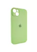Чехол Silicone Case Full Camera Protective (AA) для Apple iPhone 15 (6.1") Мятный / Mint