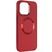 TPU чехол Bonbon Metal Style with MagSafe для Apple iPhone 15 (6.1") Красный / Red