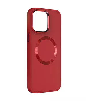 TPU чохол Bonbon Metal Style with MagSafe для Apple iPhone 15 (6.1") Червоний / Red