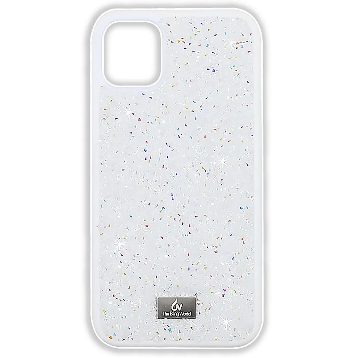 TPU чехол Bling World Rock Diamond для Apple iPhone 15 (6.1") Белый