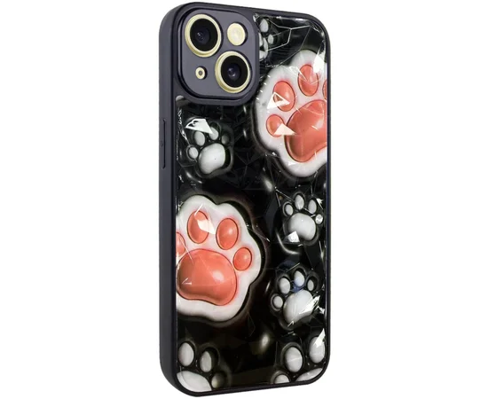TPU+PC чехол Prisma Plushie для Apple iPhone 15 (6.1") Paws