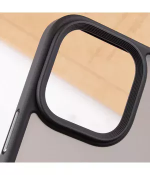 TPU+PC чехол Metal Buttons with MagSafe для Apple iPhone 15 (6.1") Черный