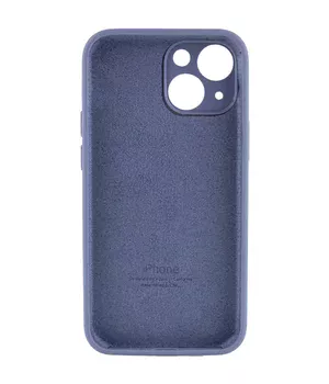 Чехол Silicone Case Full Camera Protective (AA) для Apple iPhone 15 (6.1") Серый / Lavender Gray