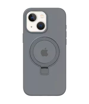 Чехол Silicone Case Full Protective with Ring для Apple iPhone 15 (6.1") Grey