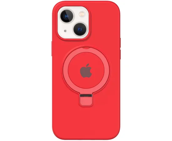 Чехол Silicone Case Full Protective with Ring для Apple iPhone 15 (6.1") Red