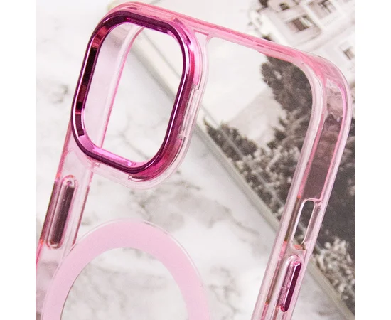 Чехол TPU Iris with MagSafe для Apple iPhone 15 (6.1") Розовый