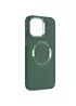 TPU чехол Bonbon Metal Style with MagSafe для Apple iPhone 15 (6.1") Зеленый / Pine green