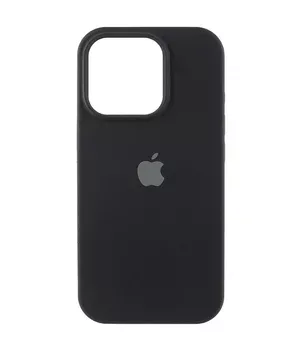 Чохол Silicone Case (AA) Logo with MagSafe для Apple iPhone 15 (6.1") Чорний / Black