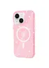 Чохол TPU Galaxy Sparkle (MagFit) для Apple iPhone 15 (6.1") Pink+Glitter